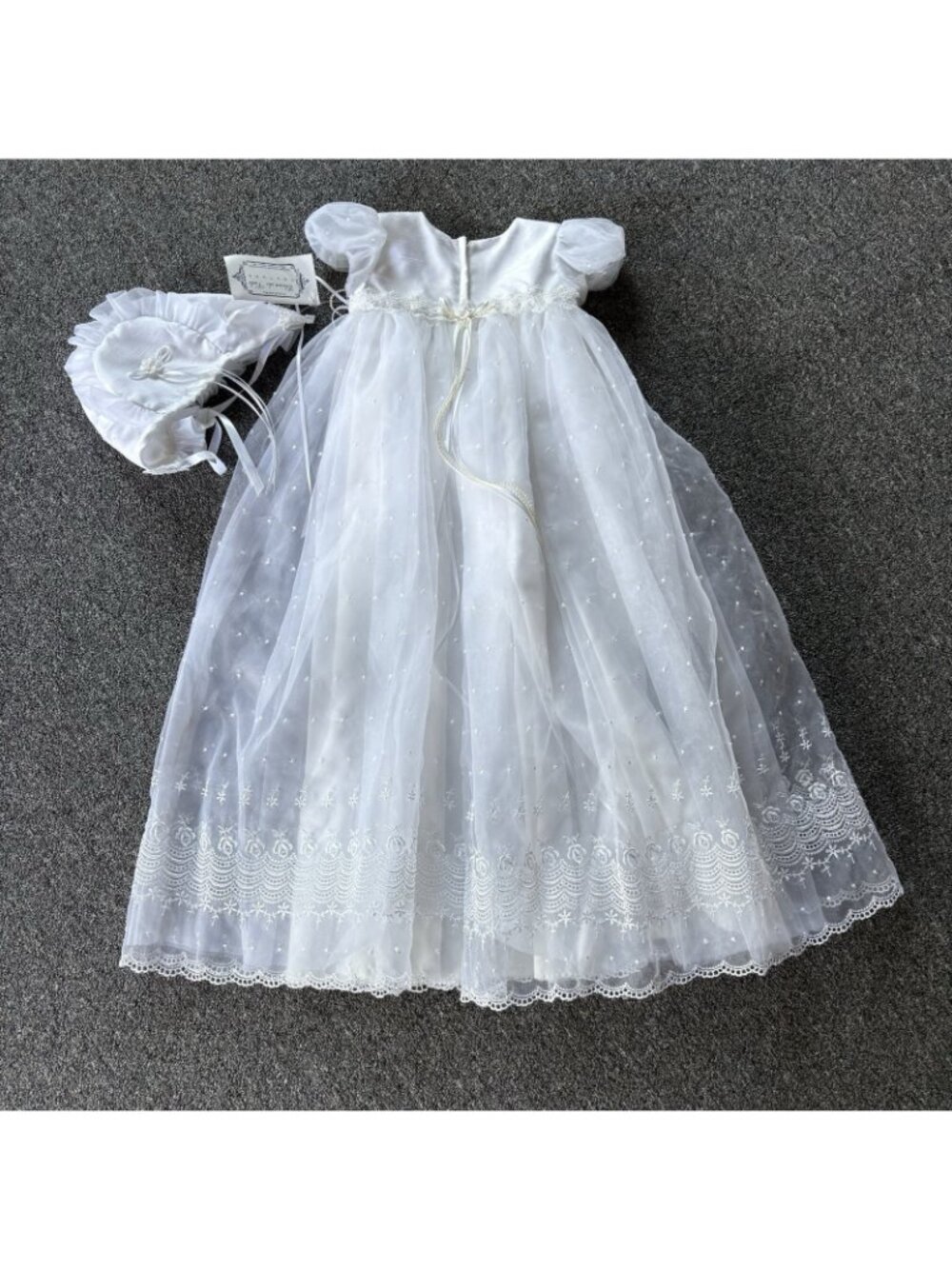 NWT ELENA DO VALE Couture Baby Girl 3-6M Emily White Christening Gown Vintage - Picture 6 of 11